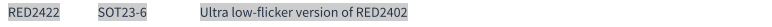 RED2422 Ultra low-flicker version of RED2402   SOT23-6